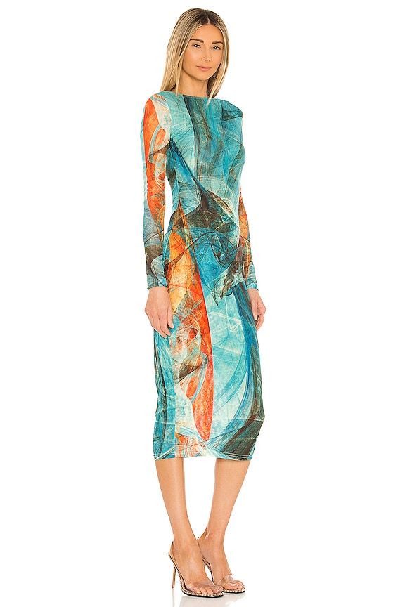 view 2 of 3 Delilah Dress in Ocean Blue