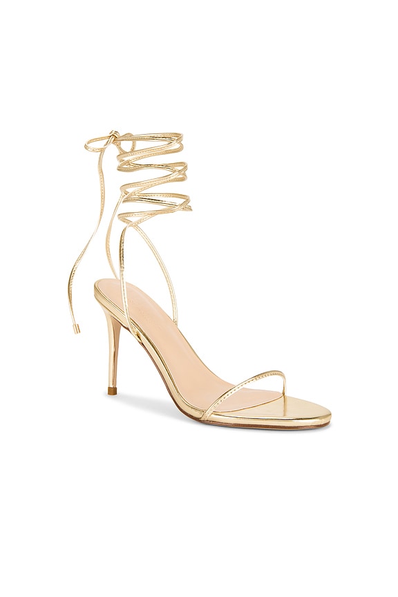 view 2 of 5 3.0 BARELY THERE LACE UP ヒール in Gold