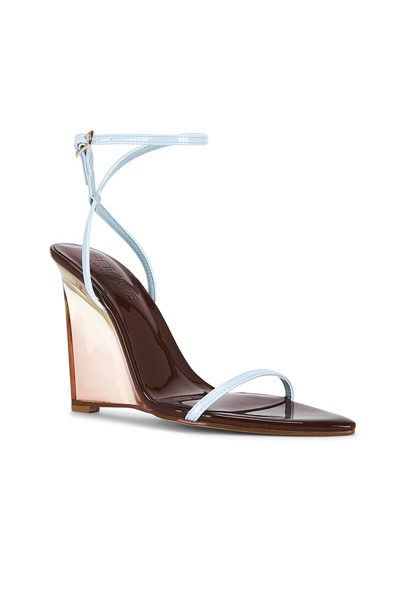 view 2 of 5 x REVOLVE Andx Wedge Sandal in Chocolate Brown & Blue Sorbet