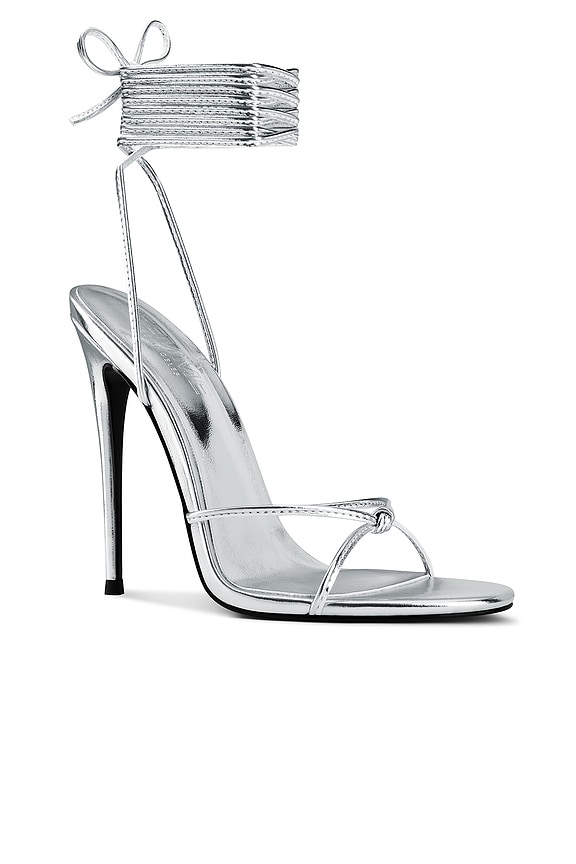 view 2 of 4 Athens Lace Up Heel in Silver