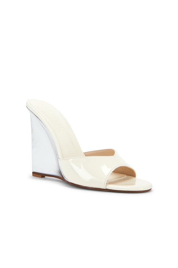 view 2 of 5 SANDALIA CUÑA BECCA in Cream & Silver