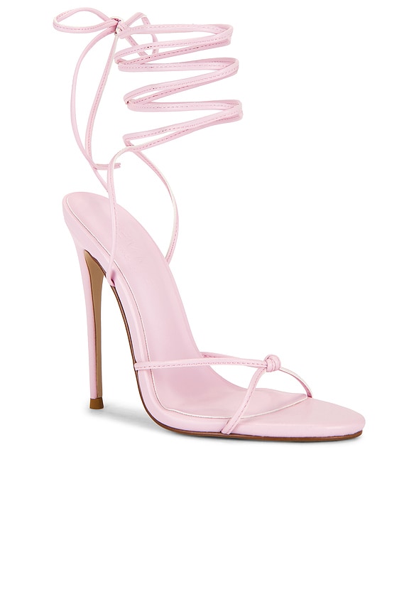 view 2 of 5 Athens Lace Up Heels in Light Pink