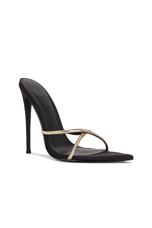 view 2 of 5 The Russo Slipper in Black & Gold