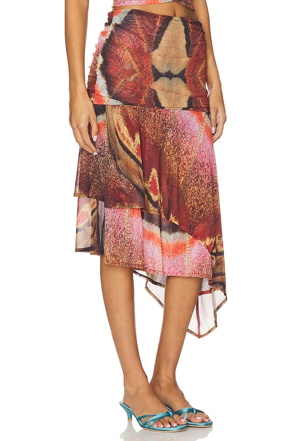 view 2 of 6 Festa Skirt Day in Brown Multi