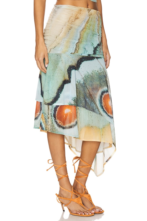 view 2 of 6 Festa Skirt Marbre in Light Blue Multi