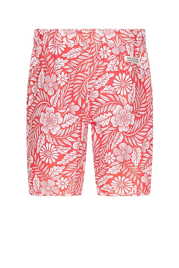 view 2 of 4 the Anchor Swim Shorts in Red Hawaiian