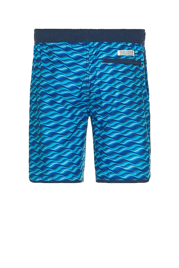 view 2 of 4 Anchor Swim Shorts in Blue Art Waves