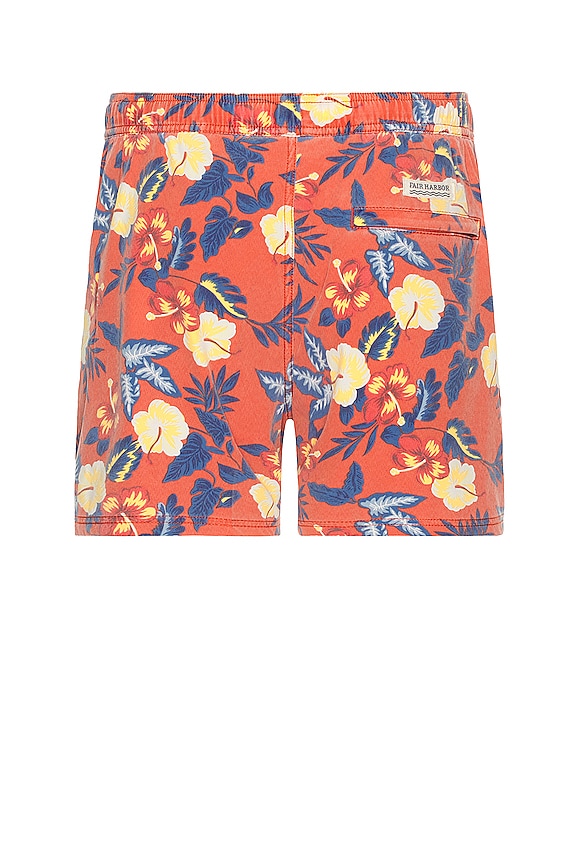 view 2 of 3 The Bungalow Swim Shorts in Red Tropics