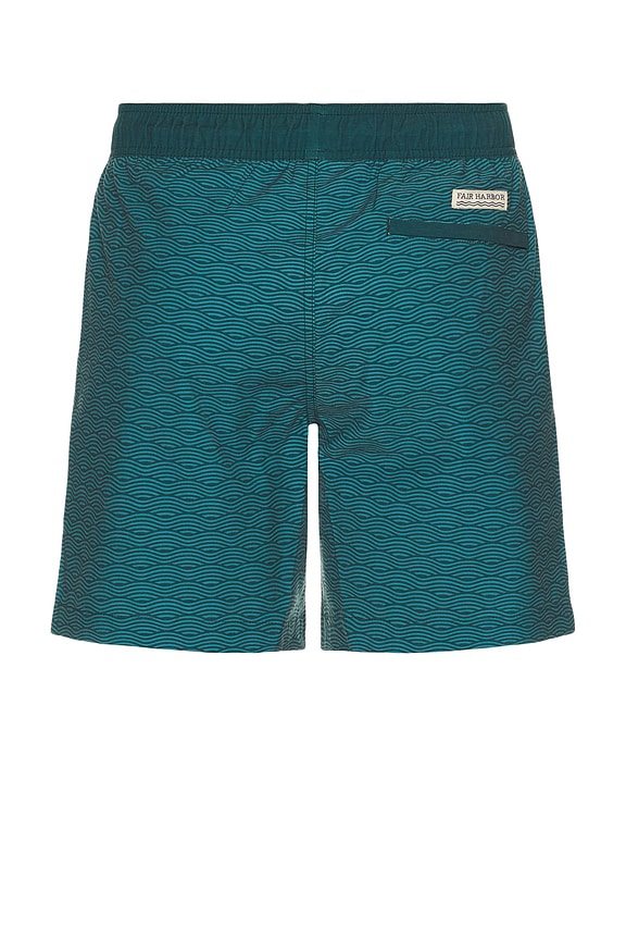 view 2 of 3 The Bayberry Swim Trunks in Green Waves