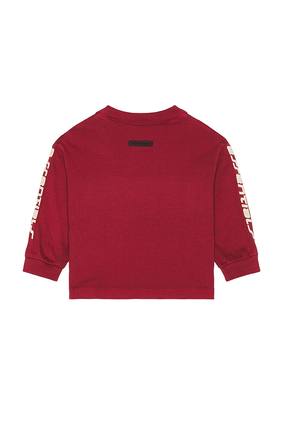 view 2 of 3 Kids Long Sleeve Tee in Crimson
