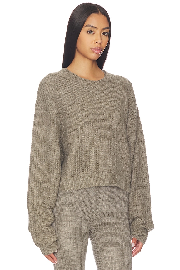 view 2 of 5 Heavy Waffle 90's Sweater in Homestead Heather