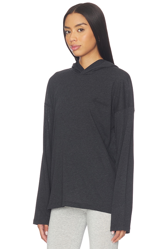 view 2 of 5 Classic Fit Hooded Tee in Black