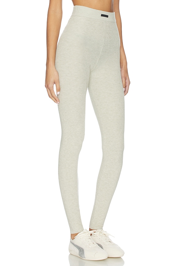 view 2 of 6 Soft Rib Legging in Heather Stone