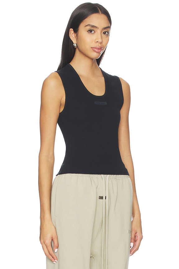 view 2 of 5 Rib Tank Top in Jet Black