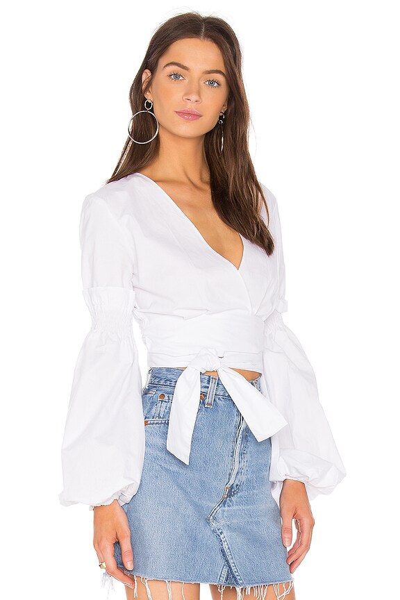 view 2 of 4 Beyond Wrap Top in White