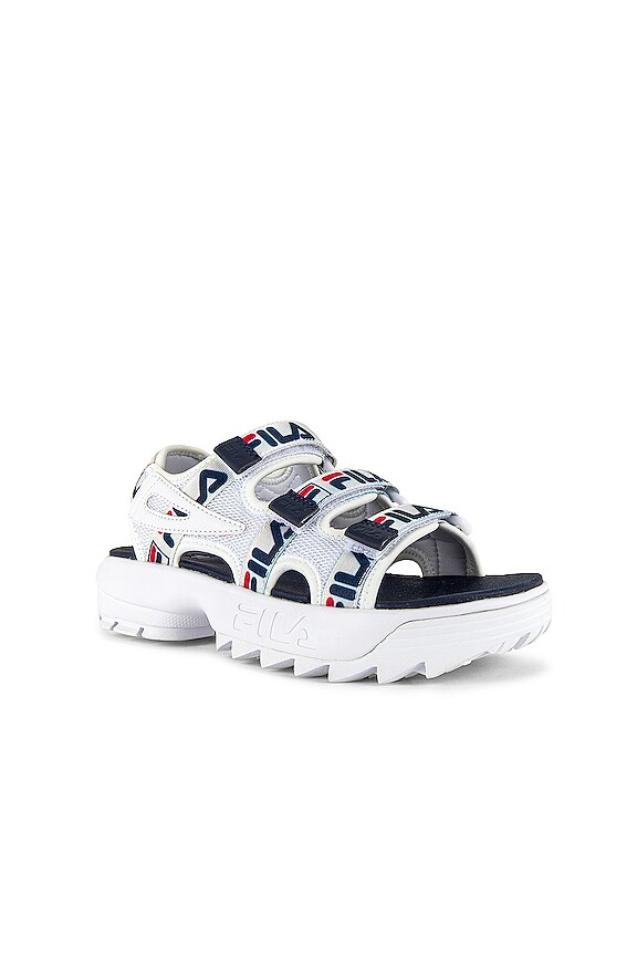 view 2 of 5 SANDALIA DISRUPTOR in White, Fila Navy & Fila Red