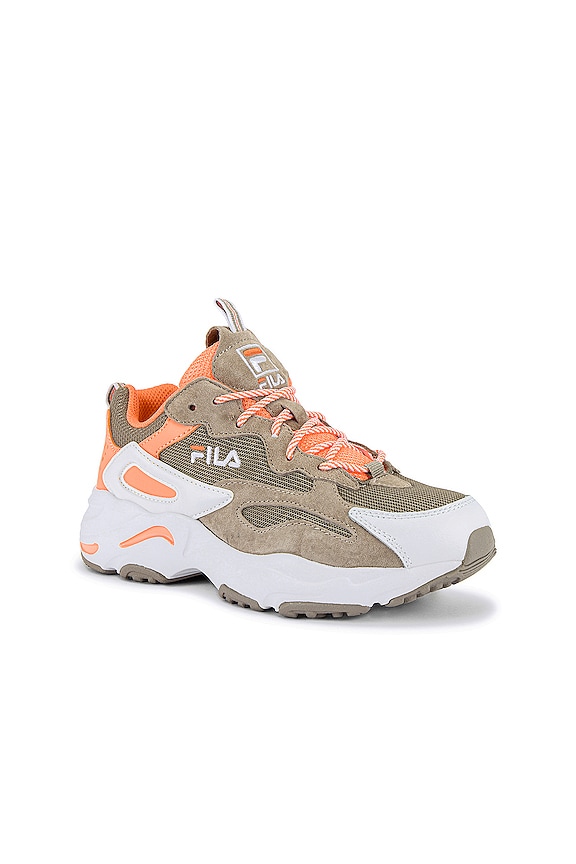 view 2 of 2 Ray Tracer Sneaker in Cement, White & Canteloupe