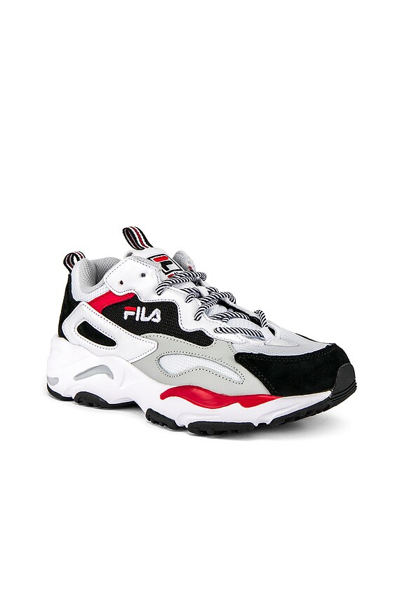 view 2 of 6 Ray Tracer Sneaker in White, Black & Red in White, Navy & Red