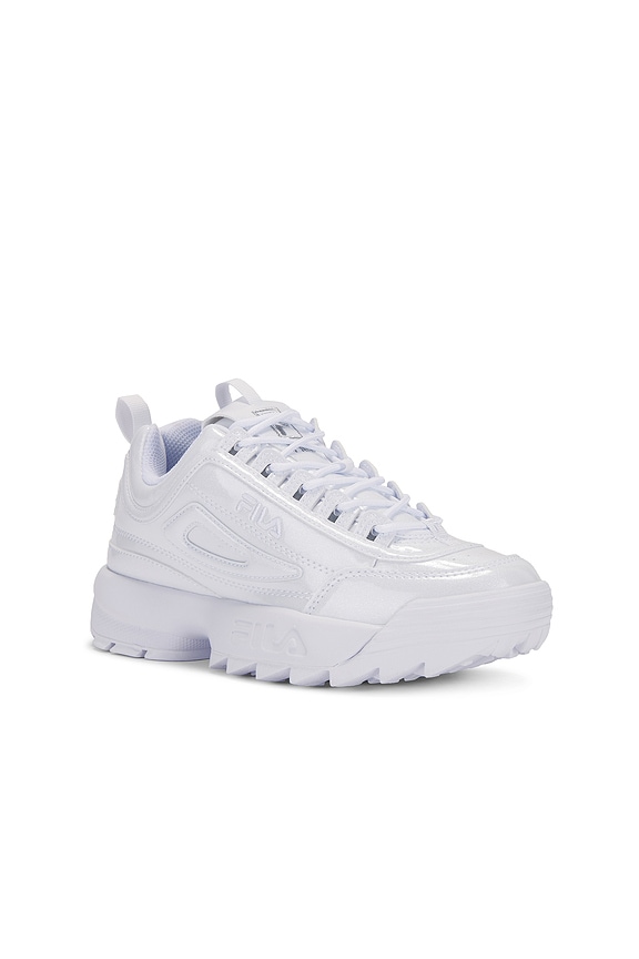view 2 of 6 Disruptor Ii Shine Metallic Sneaker in White