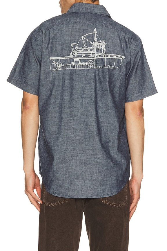 view 1 of 5 РУБАШКА EMBROIDERED in Rinse Indigo