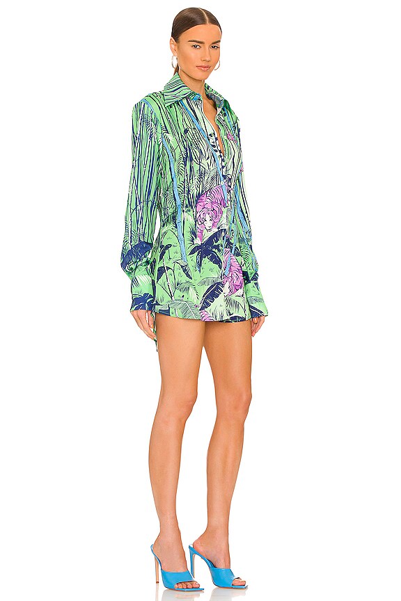 view 2 of 3 Tiger Print Shirt Dress in Multi