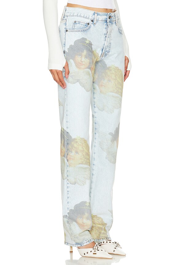 view 2 of 4 JEAN COUPE DROITE in Blue Angel Print