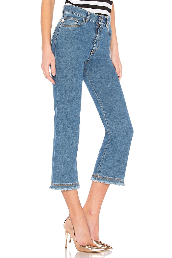 view 2 of 4 Viva Cropped Kick Flare Jean in Vintage Wash