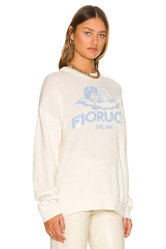 view 2 of 4 Milan Angels Knit Crewneck in White