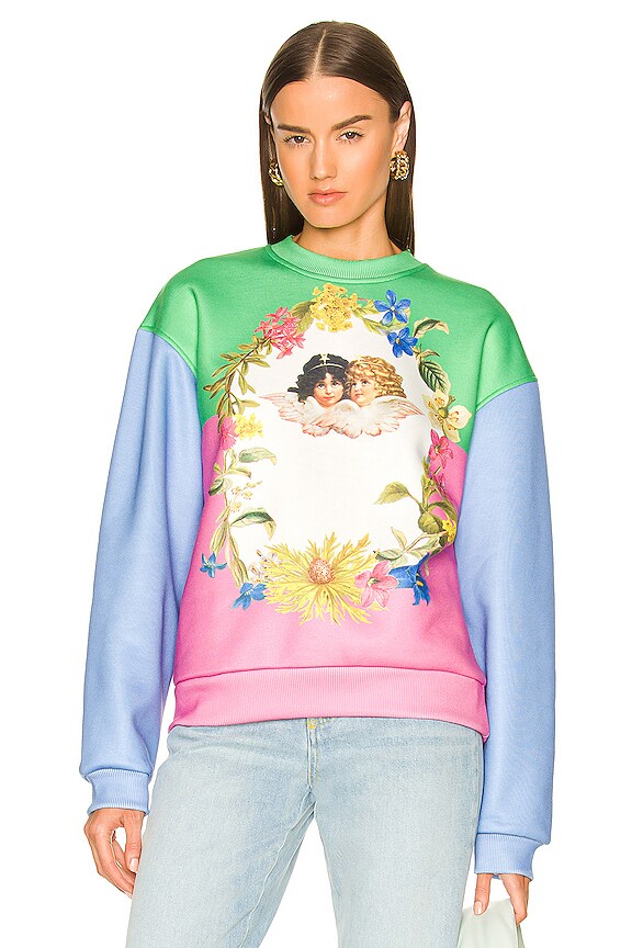 view 1 of 4 Alpine Angels Floral Collage Sweatshirt in Multi