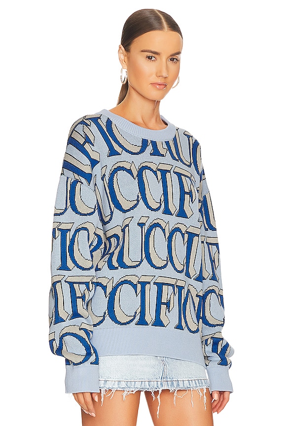 view 2 of 4 Monogram Intarsia Knit Sweater in Blue