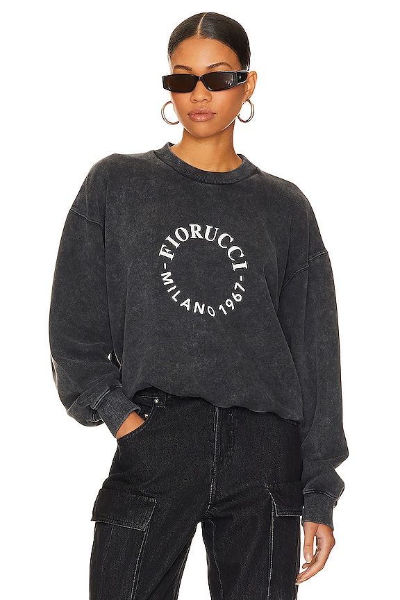 FIORUCCI Milano Stamp Sweatshirt in Black | REVOLVE