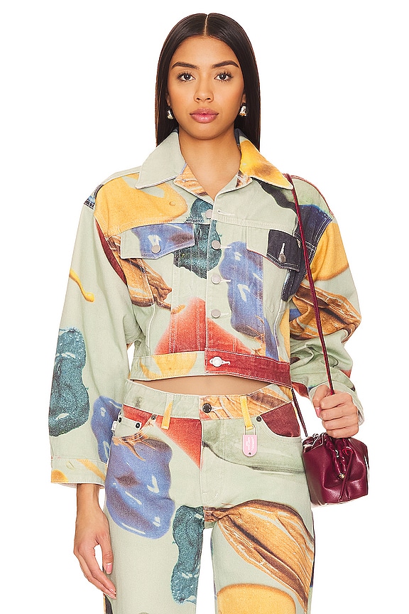 view 2 of 5 PAINT PRINT クロップデニムジャケット in Off White