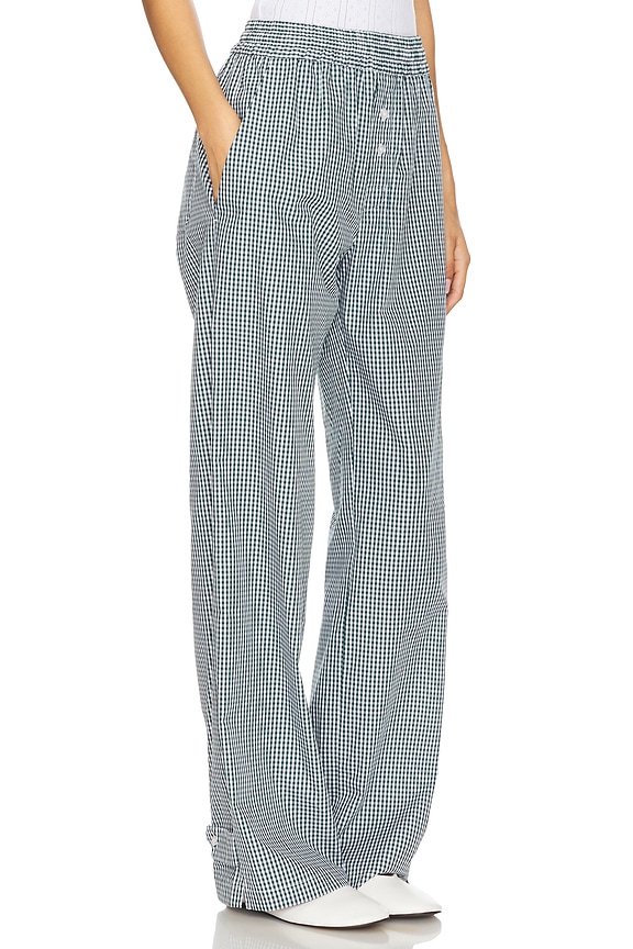 view 2 of 6 Gingham Logo Trousers in Dark Green