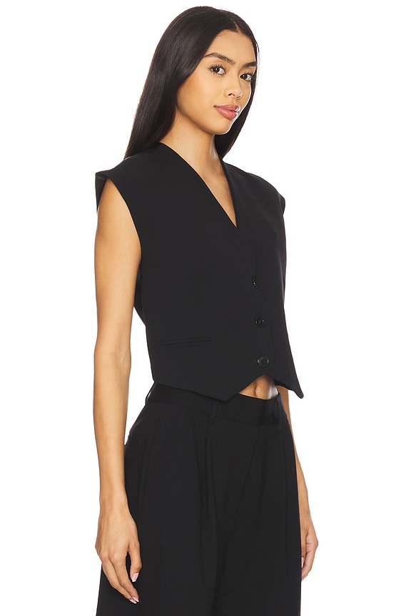 view 2 of 5 Embroidered Vest in Black