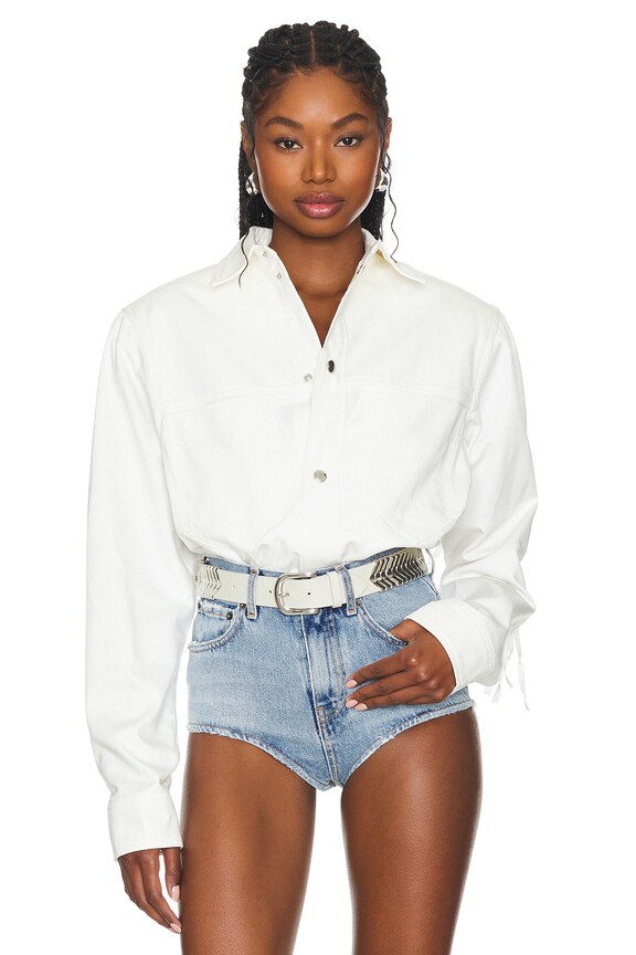 view 2 of 5 Fringed Shirt in White