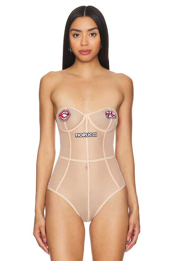 view 2 of 7 БОДИ ИЗ ТЮЛЯ in Nude