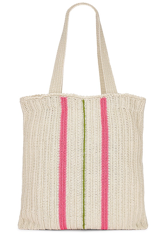 view 2 of 4 Crochet Tote Bag in Pink
