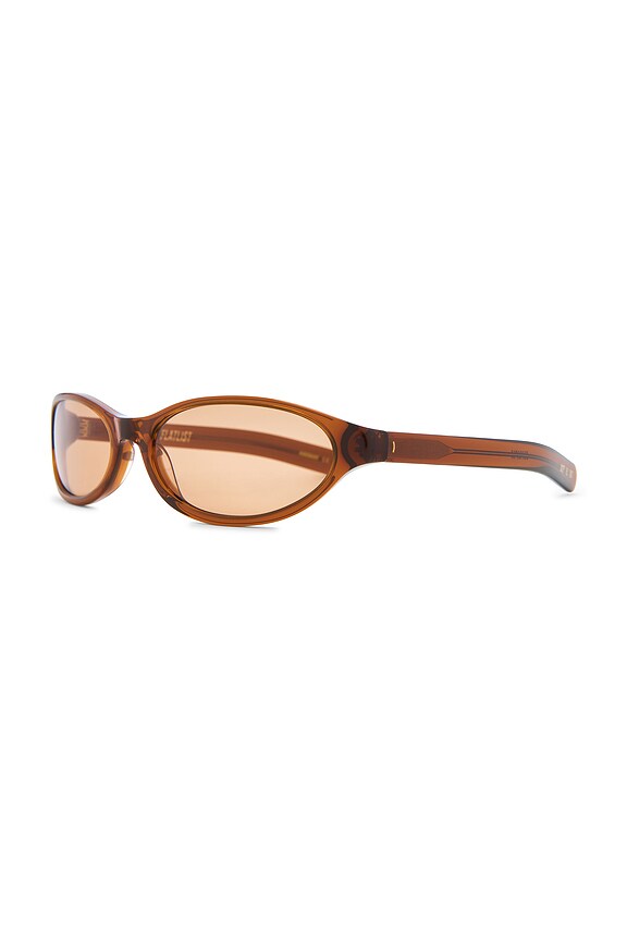 view 2 of 3 Olympia Sunglasses in Crystal Brown & Brown Lens