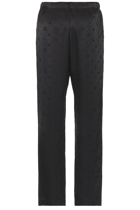 view 2 of 6 Men's Silk Jacquard PJ Pant in Black