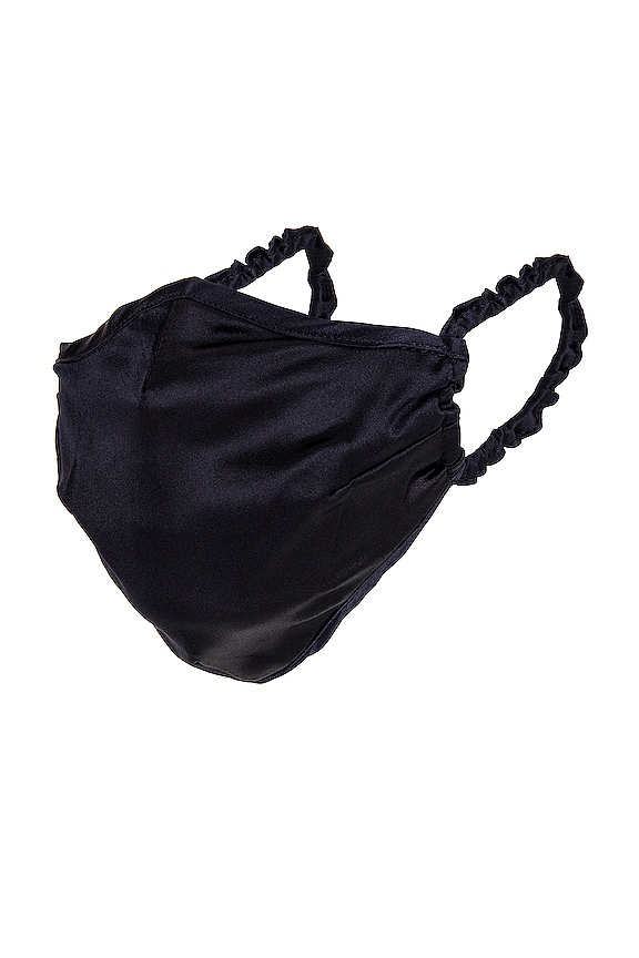 view 1 of 3 Silk Face Mask in Solid Black