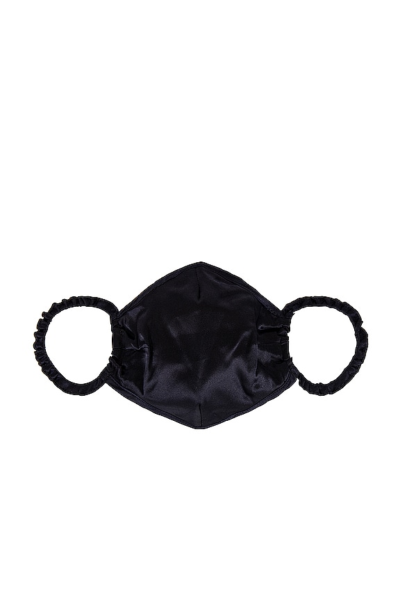 view 2 of 3 Silk Face Mask in Solid Black