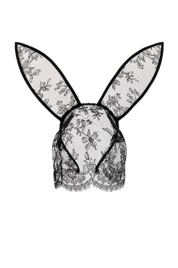 view 2 of 3 Veiled Bunny Ears in Black