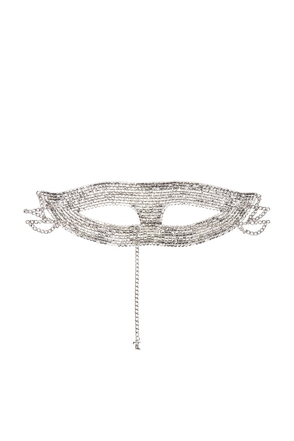 view 2 of 3 Crystal Eye Mask in Nickel