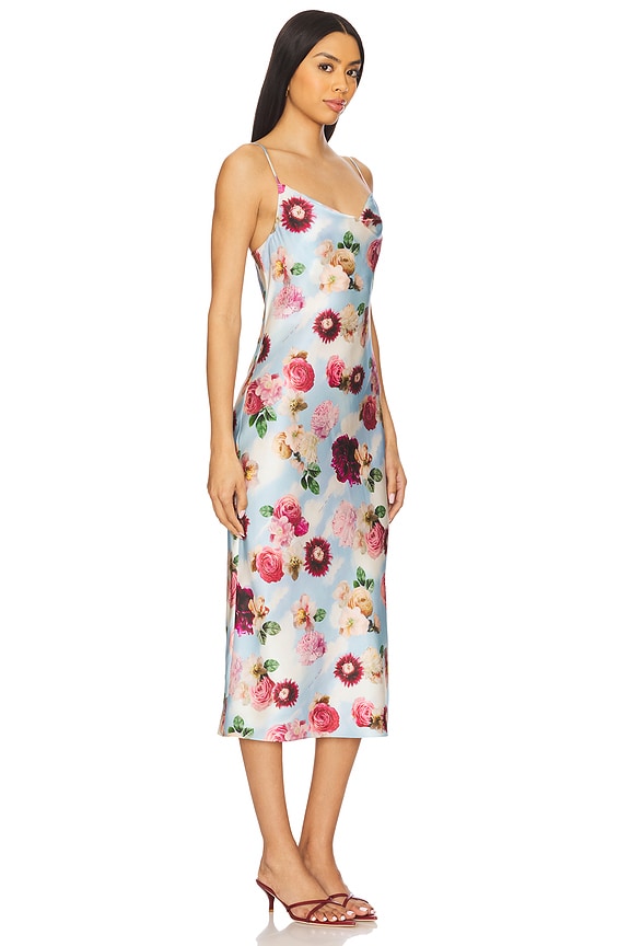 view 2 of 3 Cowl Neck Midi Slip Dress in Dreamy Floral Print