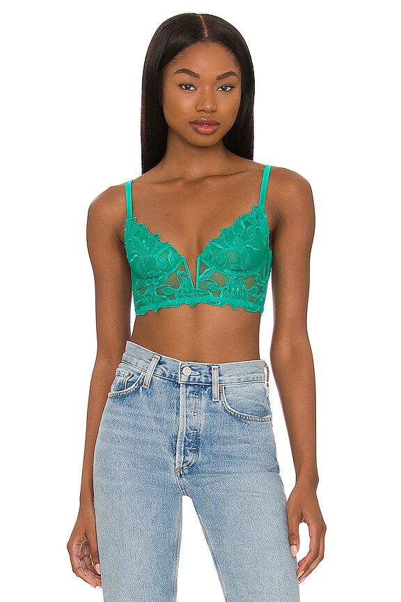 view 1 of 5 Lily Longline Demi Bra in Emerald