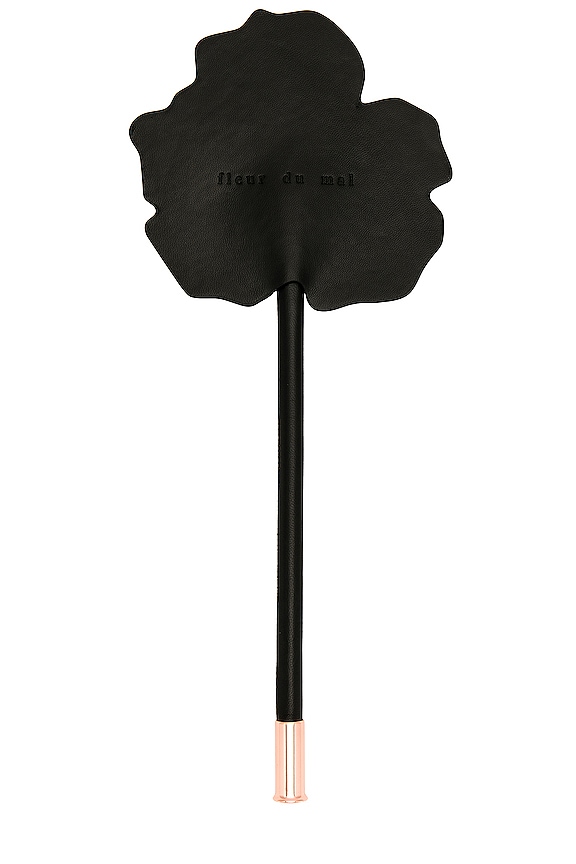 view 2 of 2 Leather Rose Shaped Paddle in Black