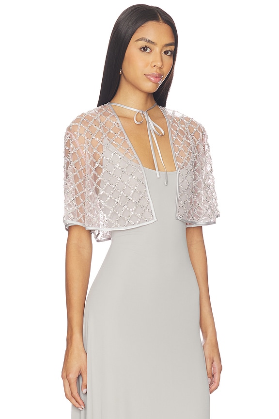 view 2 of 5 Embellished Cape in Silver