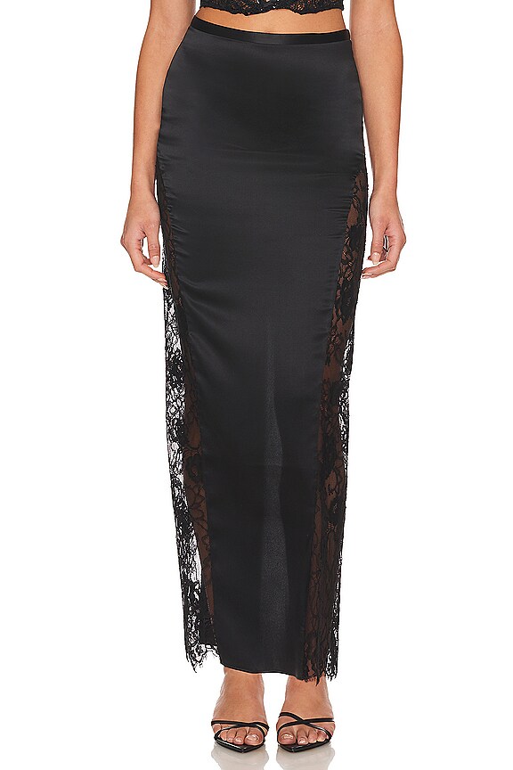 view 2 of 5 マキシスカート in Black