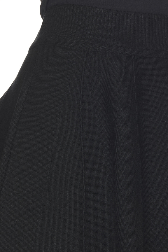 fleur du mal Knit Flared Mini Skirt in Black | REVOLVE
