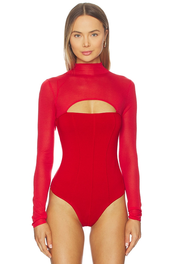 view 2 of 5 Kate Bodyuit in Rouge